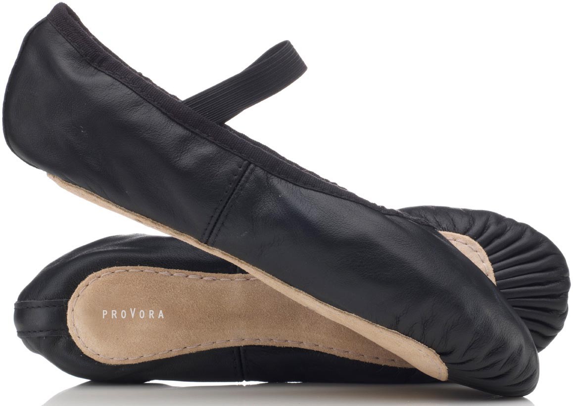Black Leather Ballet Shoes by provora 